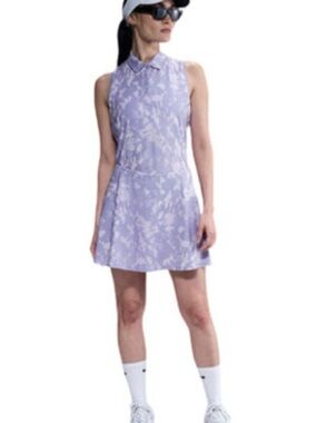 Nike Lavender & White Printed Sleeveless Polo with Matching Skort